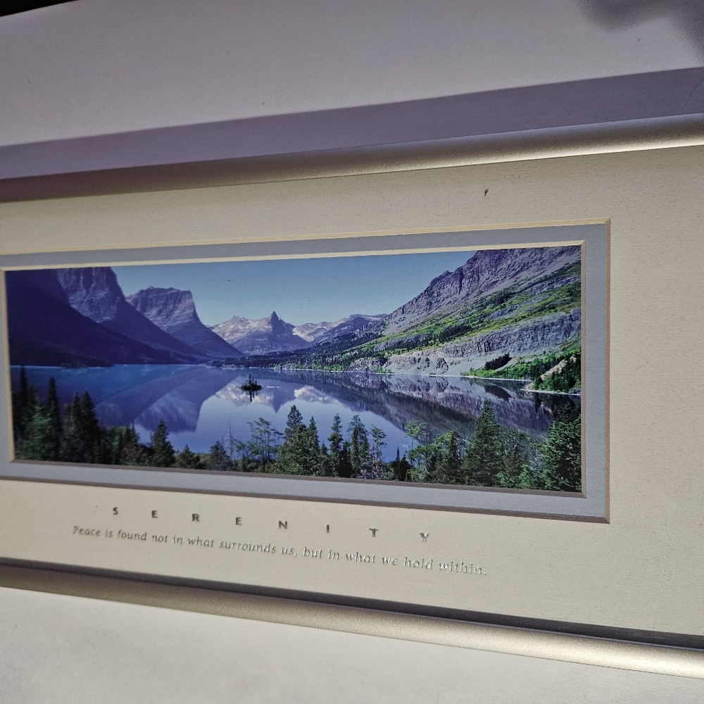 1999 Lifescape Lithograph Serenity Glacier National Park Desktop Framed Print - Picture 3 of 9